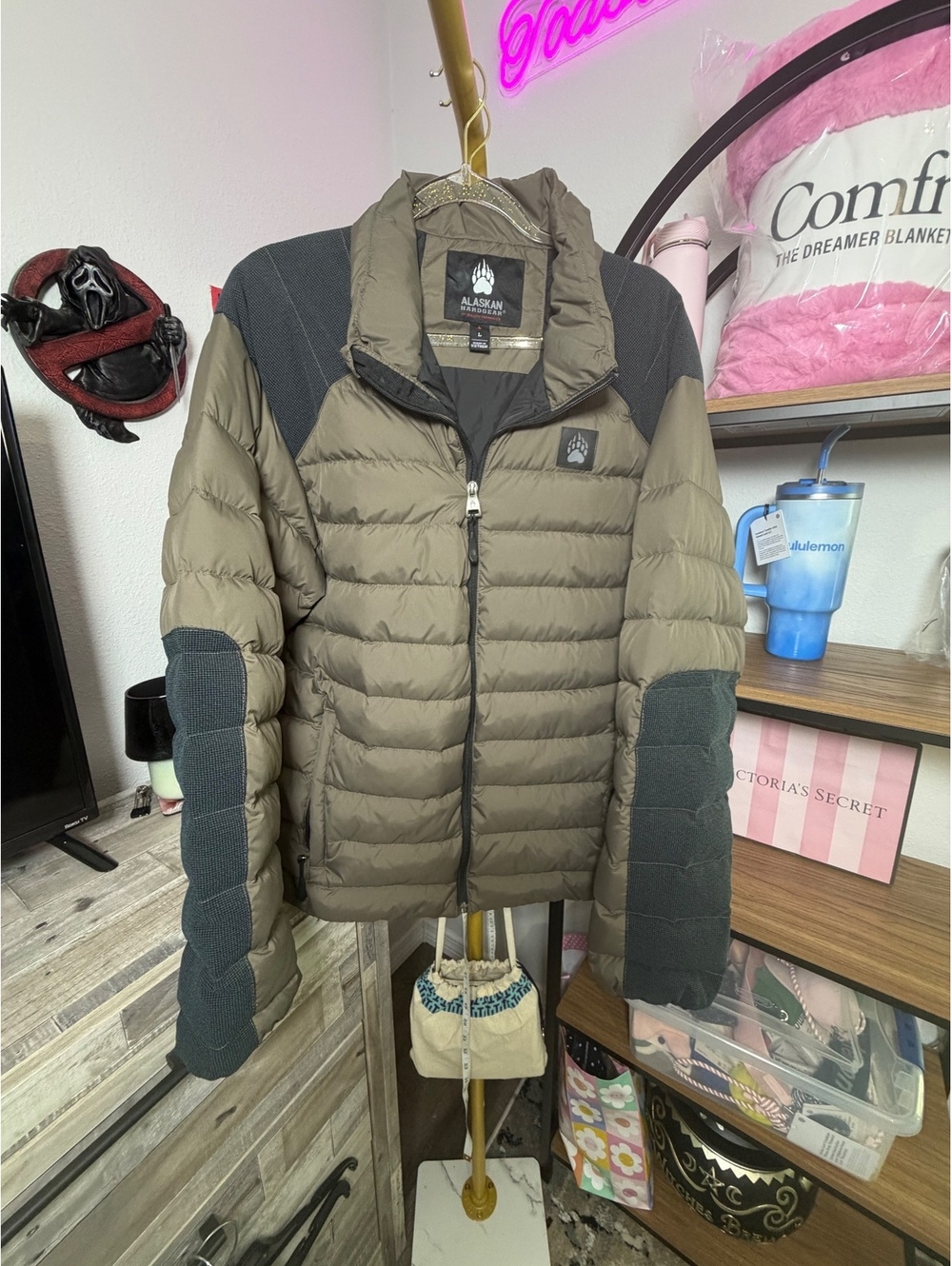 Alaskan Hardgear Men's Goose Down Puffer Full Zip Insulated Jacket Size LG EUC